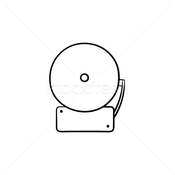 Fire alarm hand drawn sketch icon. Stock photo © RAStudio