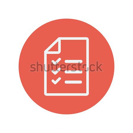 Stock photo: Checklist thin line icon