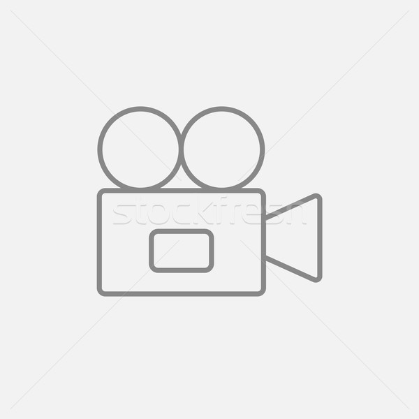 Stock photo: Video camera line icon.