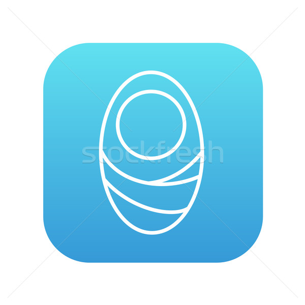 Infant wrapped in swaddling clothes line icon. Stock photo © RAStudio