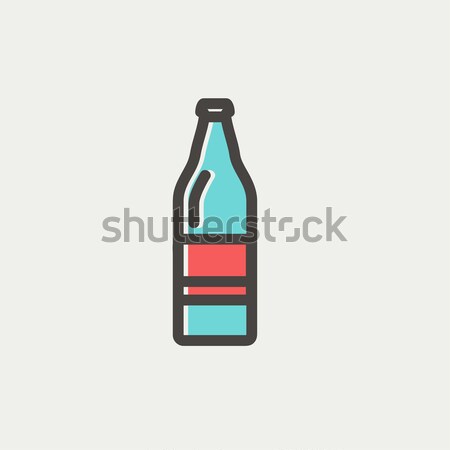Vidrio botella línea icono web móviles Foto stock © RAStudio