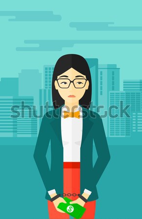 Woman handcuffed for crime. Stock photo © RAStudio