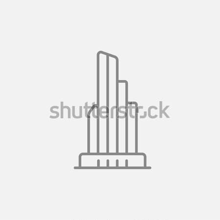 Skyscraper office building line icon. Stock photo © RAStudio