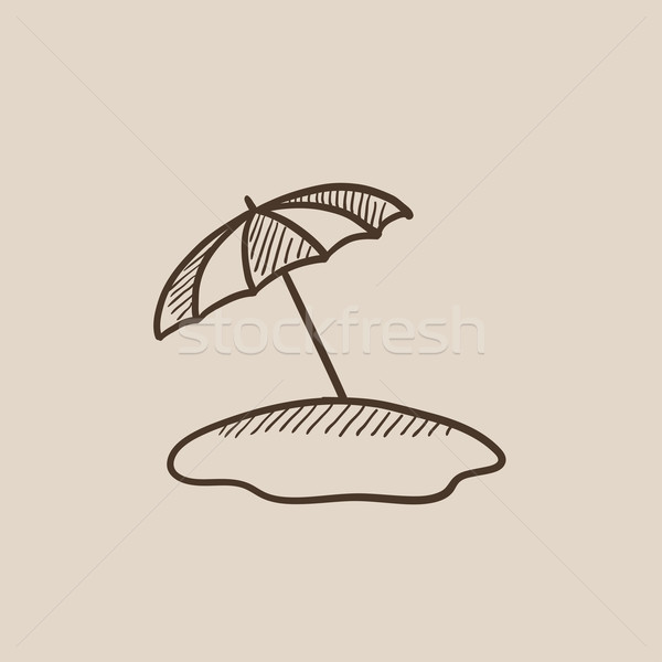 Parasol croquis icône web mobiles infographie [[stock_photo]] © RAStudio