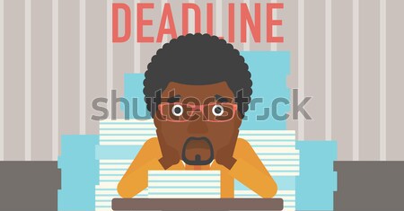 Woman having problem with deadline. Stock photo © RAStudio