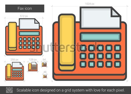Fax line icon. Stock photo © RAStudio