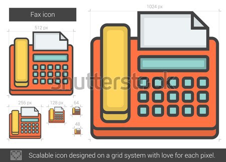 傳真 線 圖標 向量 孤立 白 商業照片 © RAStudio