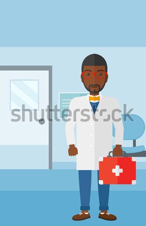 Man with injured head vector illustration. Stock photo © RAStudio