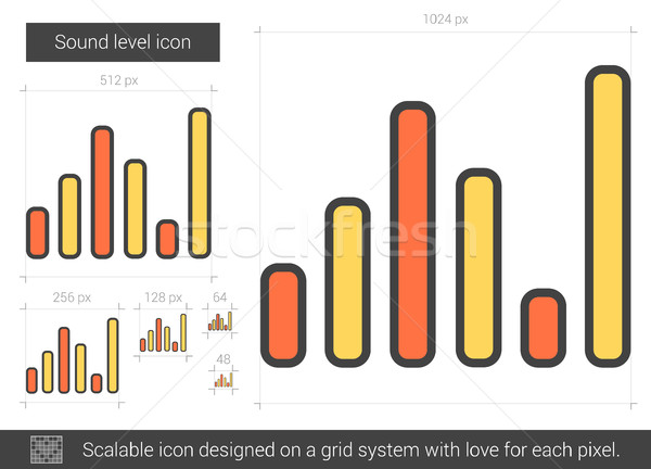 звук уровень линия икона вектора изолированный Сток-фото © RAStudio