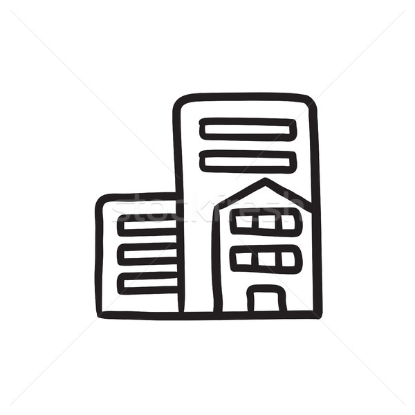Residential buildings sketch icon. Stock photo © RAStudio