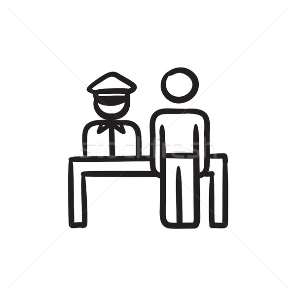 Airport security  sketch icon. Stock photo © RAStudio