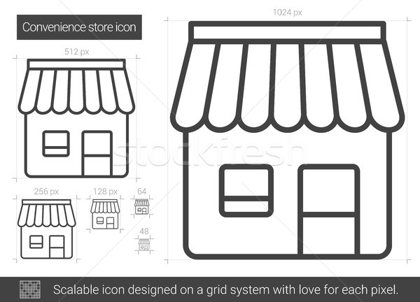 Convenience store line icon. Stock photo © RAStudio