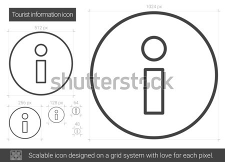 туристических информации линия икона вектора изолированный Сток-фото © RAStudio