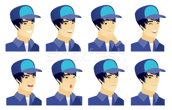 Vector set of mechanic characters. Stock photo © RAStudio