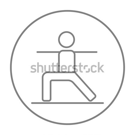 Mother and baby breastfeeding thin line icon Stock photo © RAStudio