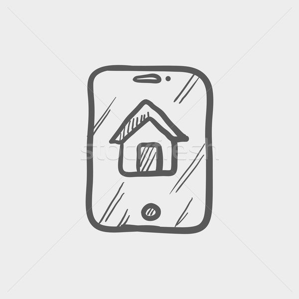 Electronic keycard sketch icon Stock photo © RAStudio