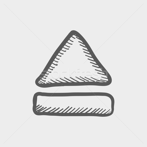Eject button sketch icon Stock photo © RAStudio