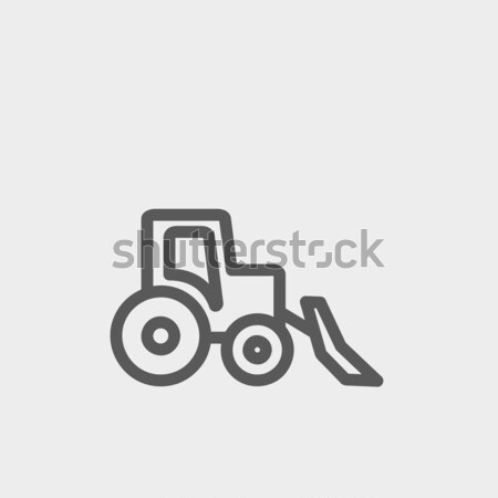 Bulldozer icon drawn in chalk. Stock photo © RAStudio