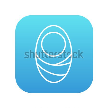 Infant wrapped in swaddling clothes line icon. Stock photo © RAStudio
