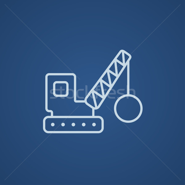 Demolition crane line icon. Stock photo © RAStudio