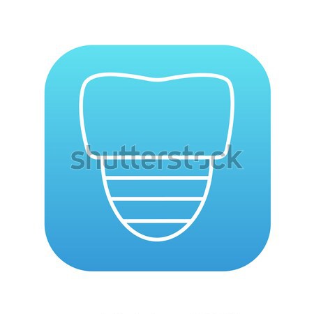 Tooth implant line icon. Stock photo © RAStudio