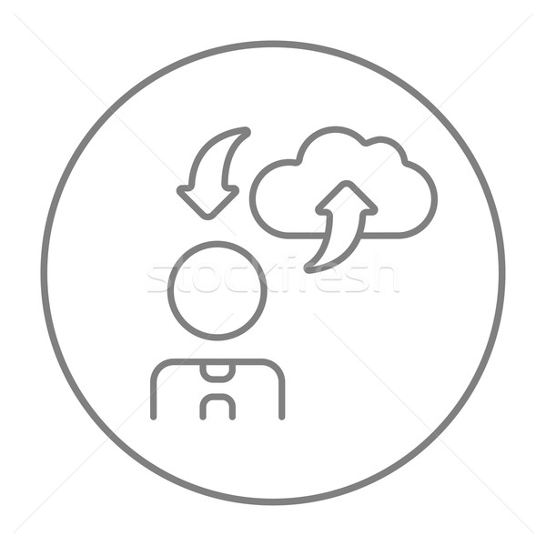 Cloud computing line icon. Stock photo © RAStudio