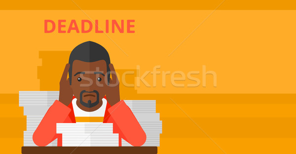 Man having problem with deadline. Stock photo © RAStudio