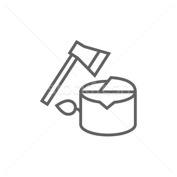 Deforestation line icon. Stock photo © RAStudio