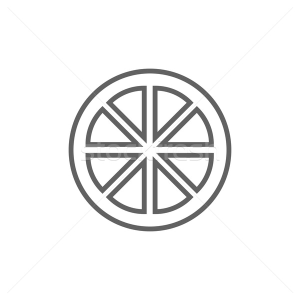 Slice of lemon line icon. Stock photo © RAStudio