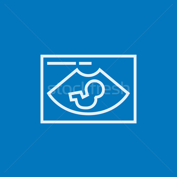 Stock photo: Fetal ultrasound line icon.