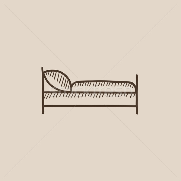 Cama boceto icono web móviles infografía Foto stock © RAStudio