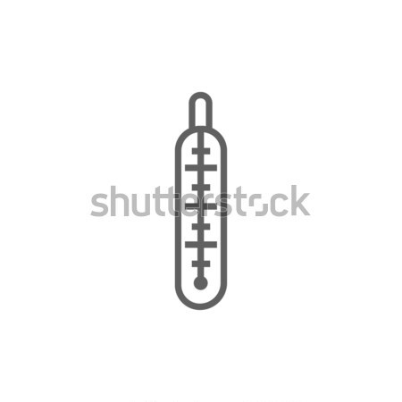 Medical termometru linie icoană colturi web Imagine de stoc © RAStudio