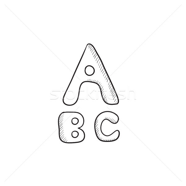 Letters painted in bold sketch icon. Stock photo © RAStudio