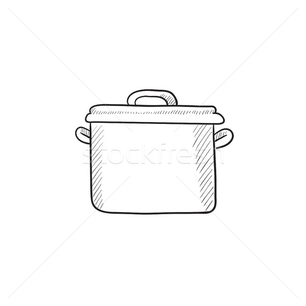 Saucepan sketch icon. Stock photo © RAStudio
