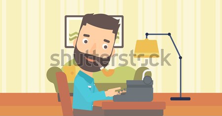 Man playing video game vector illustration. Stock photo © RAStudio