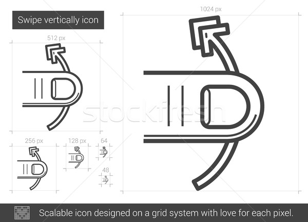 Swipe vertically line icon. Stock photo © RAStudio
