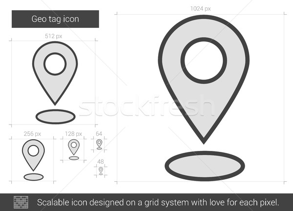Geo tag line icon. Stock photo © RAStudio