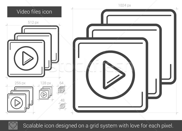 Video files line icon. Stock photo © RAStudio