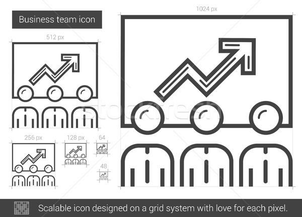 ストックフォト: ビジネスチーム · 行 · アイコン · ベクトル · 孤立した · 白