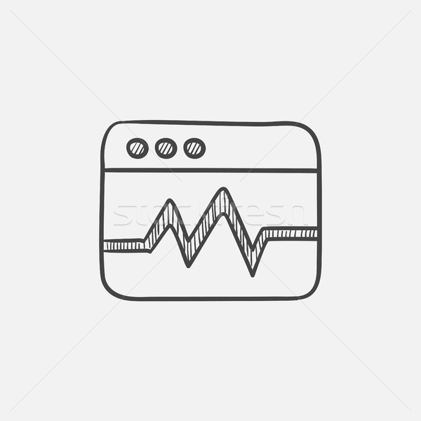 Web analítica información boceto icono móviles Foto stock © RAStudio