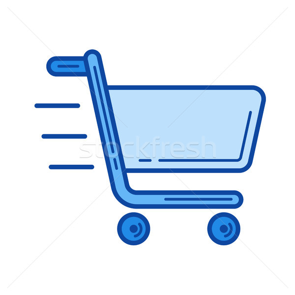 Fast shopping line icon. Stock photo © RAStudio