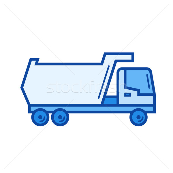 Tipper truck line icon. Stock photo © RAStudio