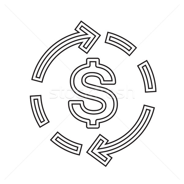Dollar symbol vector line icon. Stock photo © RAStudio