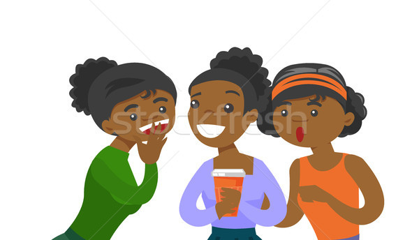 Young african-american women sharing gossips. Stock photo © RAStudio