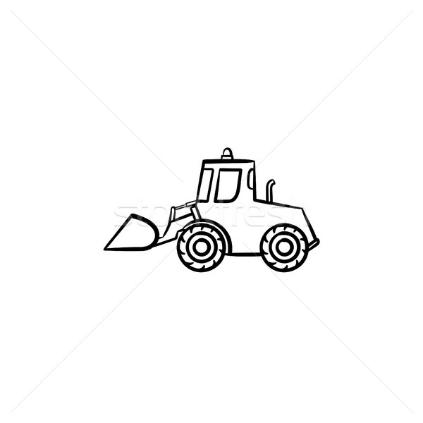 Excavator hand drawn sketch icon. Stock photo © RAStudio