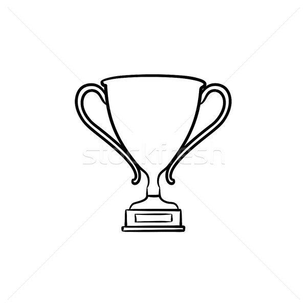 Trophy cup hand drawn outline doodle icon. Stock photo © RAStudio