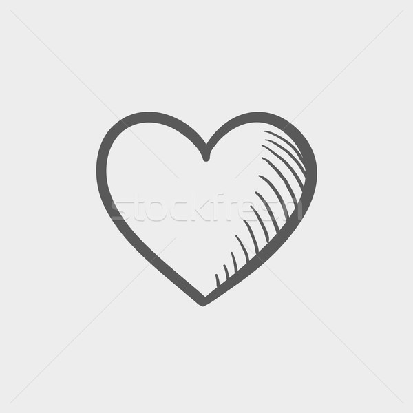 Szív · rajz · ikon · háló · mobil · kézzel · rajzolt - vektorgrafika ©  RAStudio (#6011918) | Stockfresh