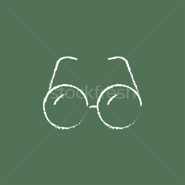Eyeglasses icon drawn in chalk. Stock photo © RAStudio