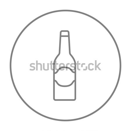 Glass bottle line icon. Stock photo © RAStudio