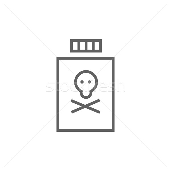 Bottle of poison line icon. Stock photo © RAStudio